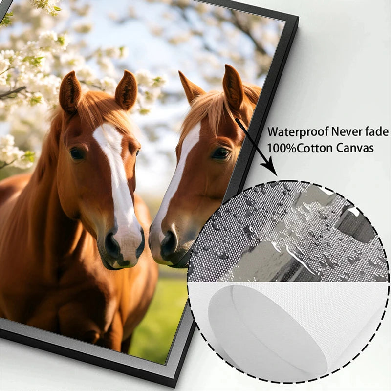 Wild Animals Horse Canvas Poster Painting Modern Horse Portrait Modern Poster and Wall Art Picture for Living Room Home Decor