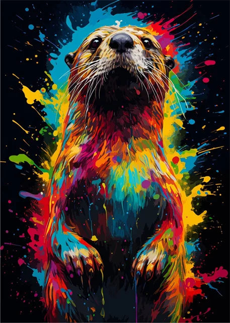 Watercolor Animals Canvas Paintings Rhino Cat Owl Panda Lion Tiger Wild Animals Grafffiti Art Posters Prints Home Decor Wall Art