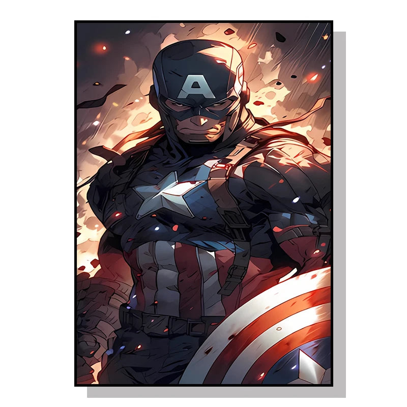 Marvel Movie Canvas Art Poster Anime Super Hero SpiderMan Iron Man Canvas Painting Home Wall Decor Prints and Children's Gifts