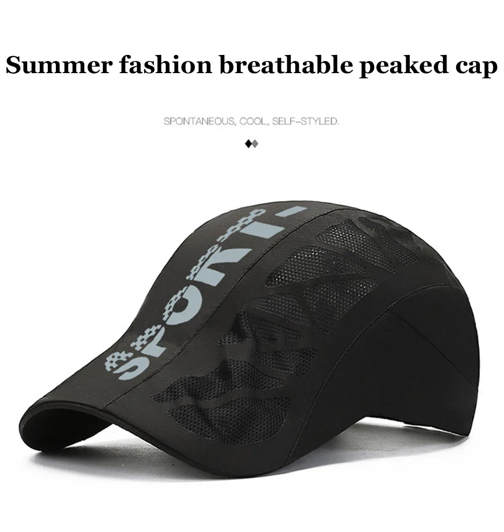Men Visors Summer Quick Drying Waterproof Snapback Peaked Cap Women Sun Hat Letter Printing Kpop Fashion Breathable Adjustable