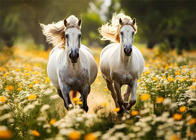 Horse Wall Art Posters Horse Running Canvas Art Print Painting Beautiful Horses Pictures for Modern Home Living Room Decoration