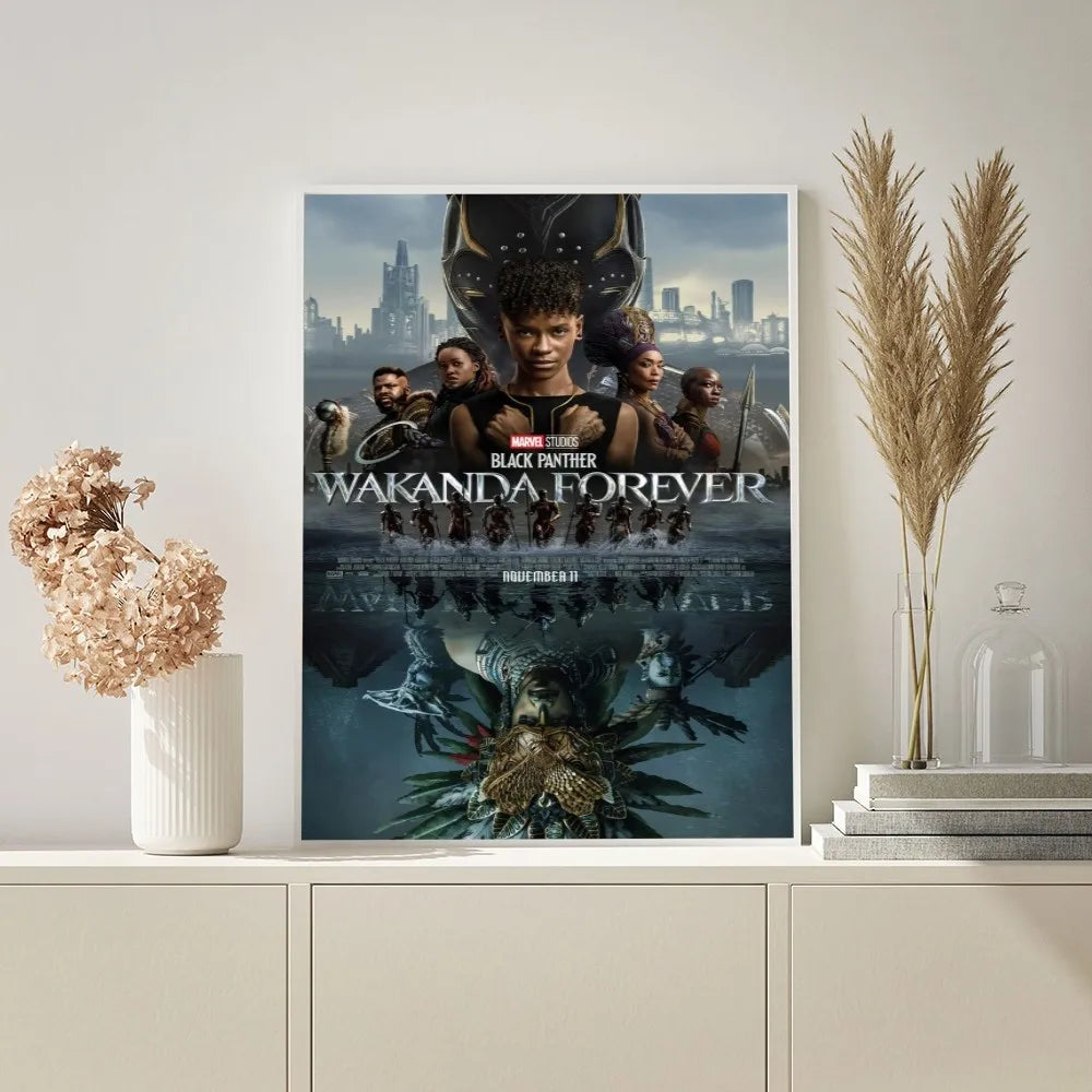 1pc Black Panther Marvel Comics Poster Wall Art Home Decor Room Decor Digital Painting Living Room Restaurant Kitchen Art