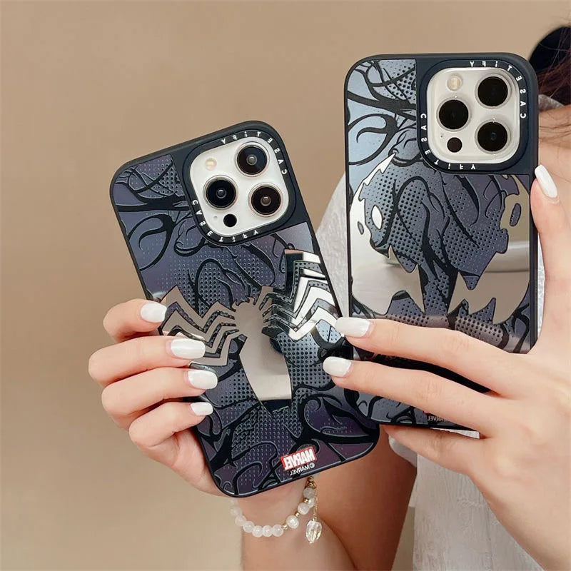 for ASETiFY Joint Venom Mask Apple 16 Pro Max15 Plus Anime Magnetic 13 Mirror 14 Case 11 Phone Case