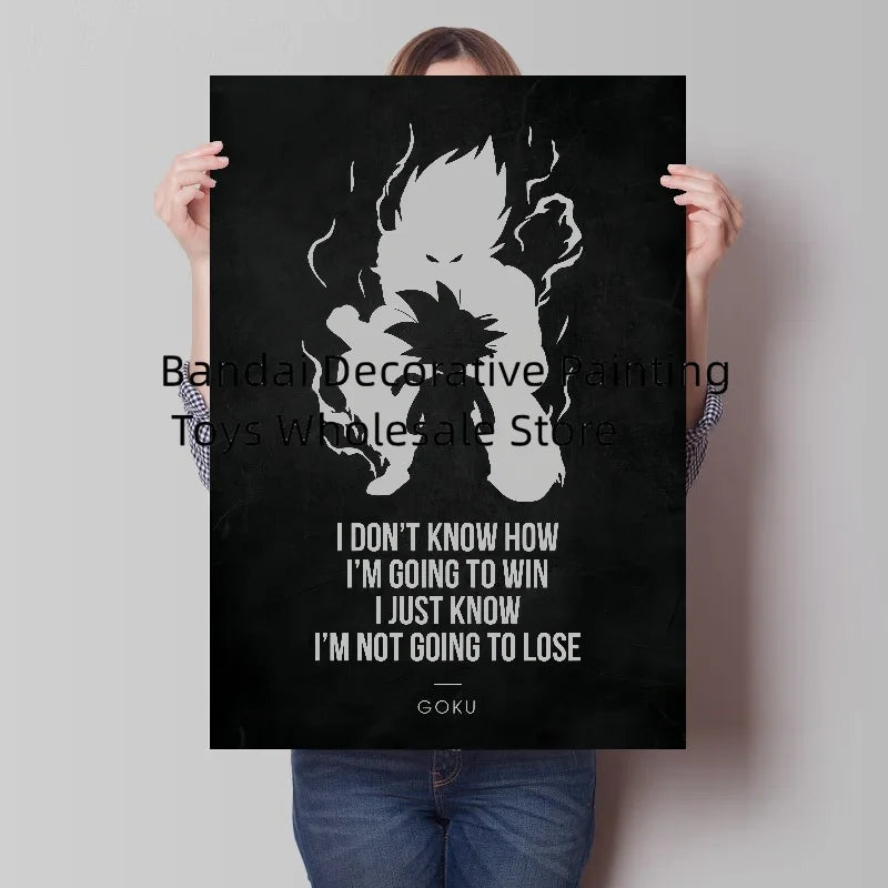 Bandai Classic Anime Goku Vegeta Dragon Ball Mural Cartoon Home Decor Living Room HD Poster Painting Christmas Gift for Children