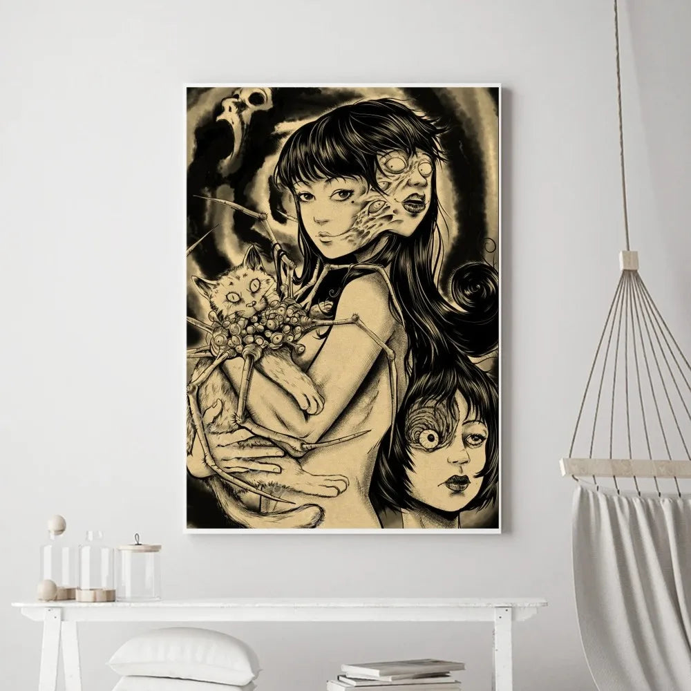Japan Anime Junji Ito Poster Prints Poster Wall Painting Bedroom Living Room Wall Bar Restaurant