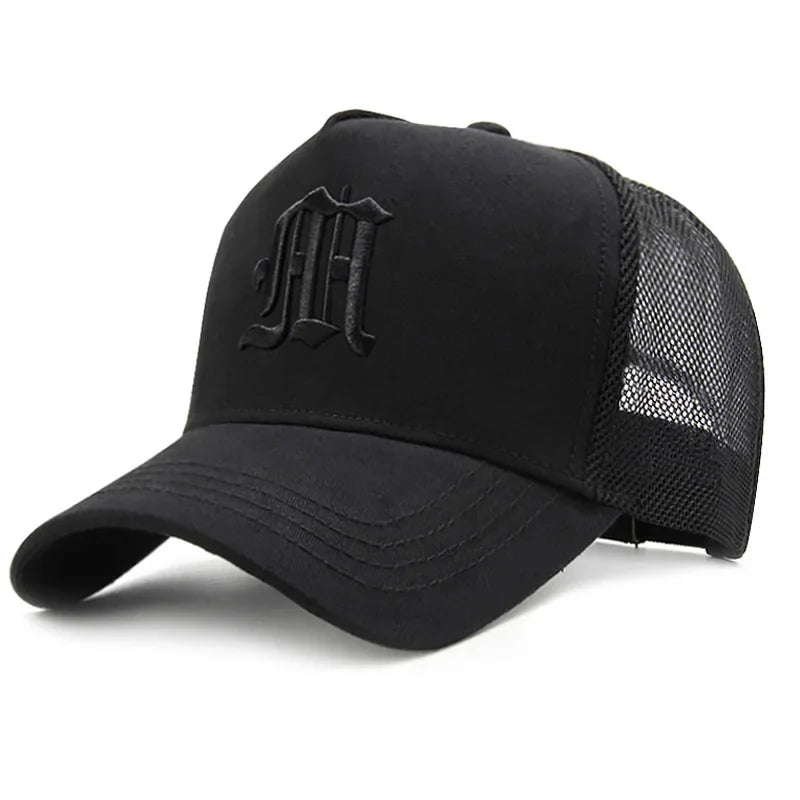 New Men's Large Size 65cm High Top Baseball Cap Tide Big Head Summer Thin Mesh Breathable Trucker Cap Embroidery Sun Hat Women