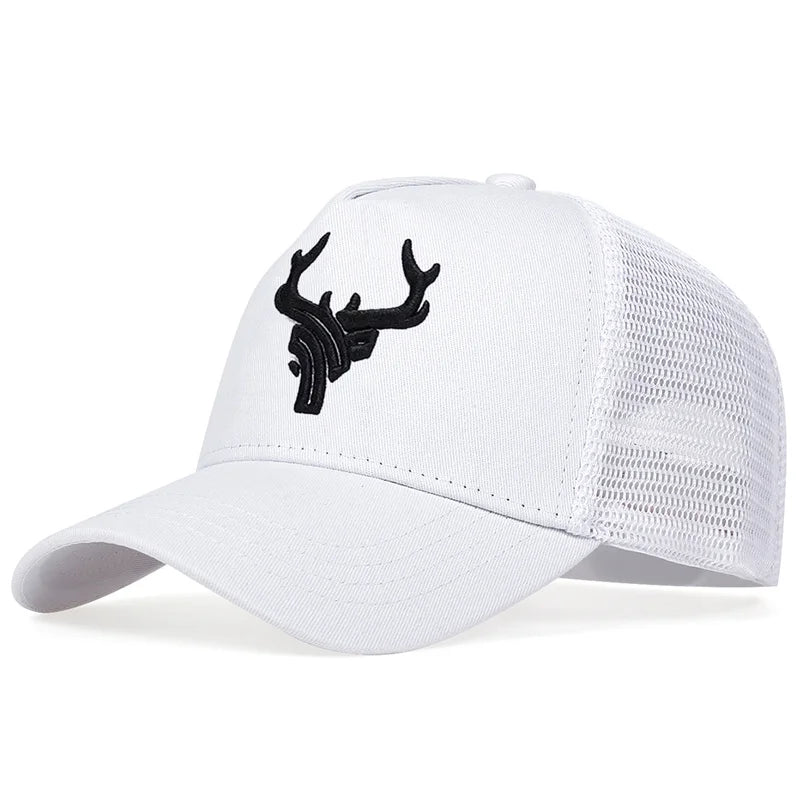 Antler Embroidered Baseball Cap Hip Hop Hat Adjustable Fashion Men Women Summer breathable Mesh Caps Casual sun Hat Dad Hats