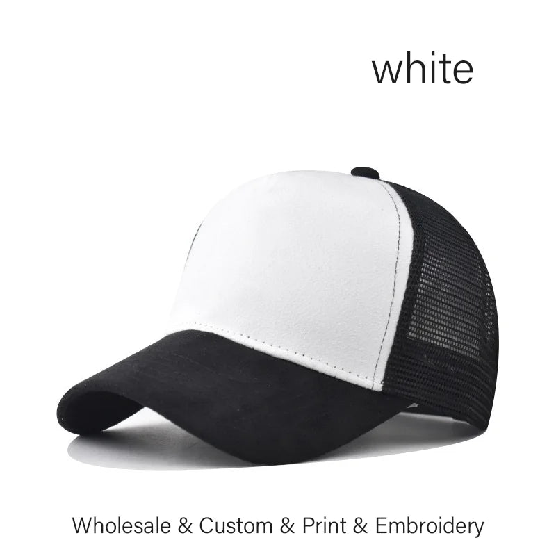 SLECKTON Custom Logo High-quality Suede Mesh Baseball Hat Letter Embroidery Brand Design Outdoor Sport Cap Wholesale Fashion