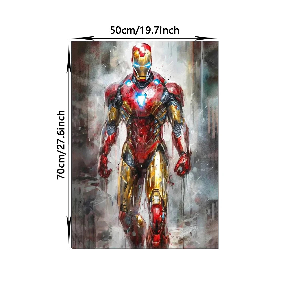 Marvel Movie Art Poster Spider Man Iron Man Deadpool Canvas Painting Classic Anime Character Mural Home Wall Decoration Gift