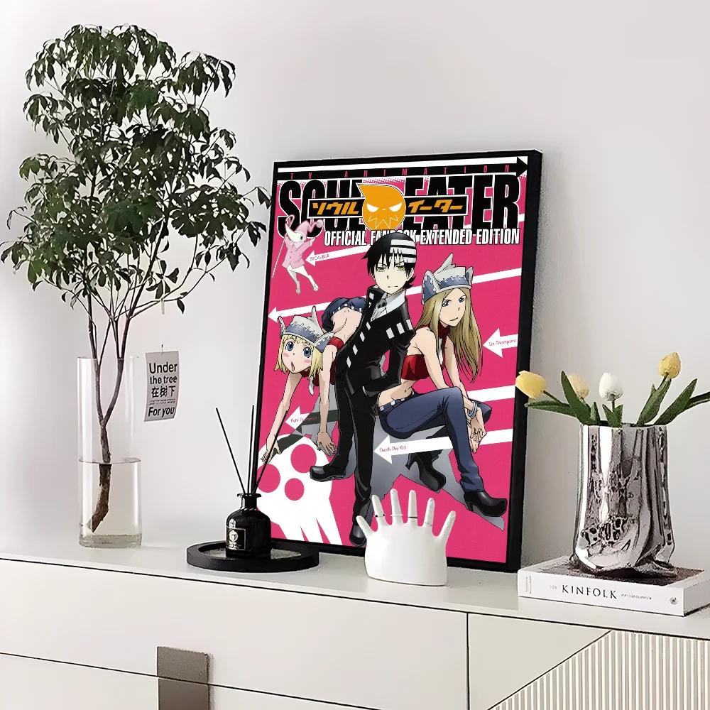 Classic Anime Soul Eater Anime Posters Sticky Whitepaper Sticker DIY Room Bar Cafe Kawaii Room Decor