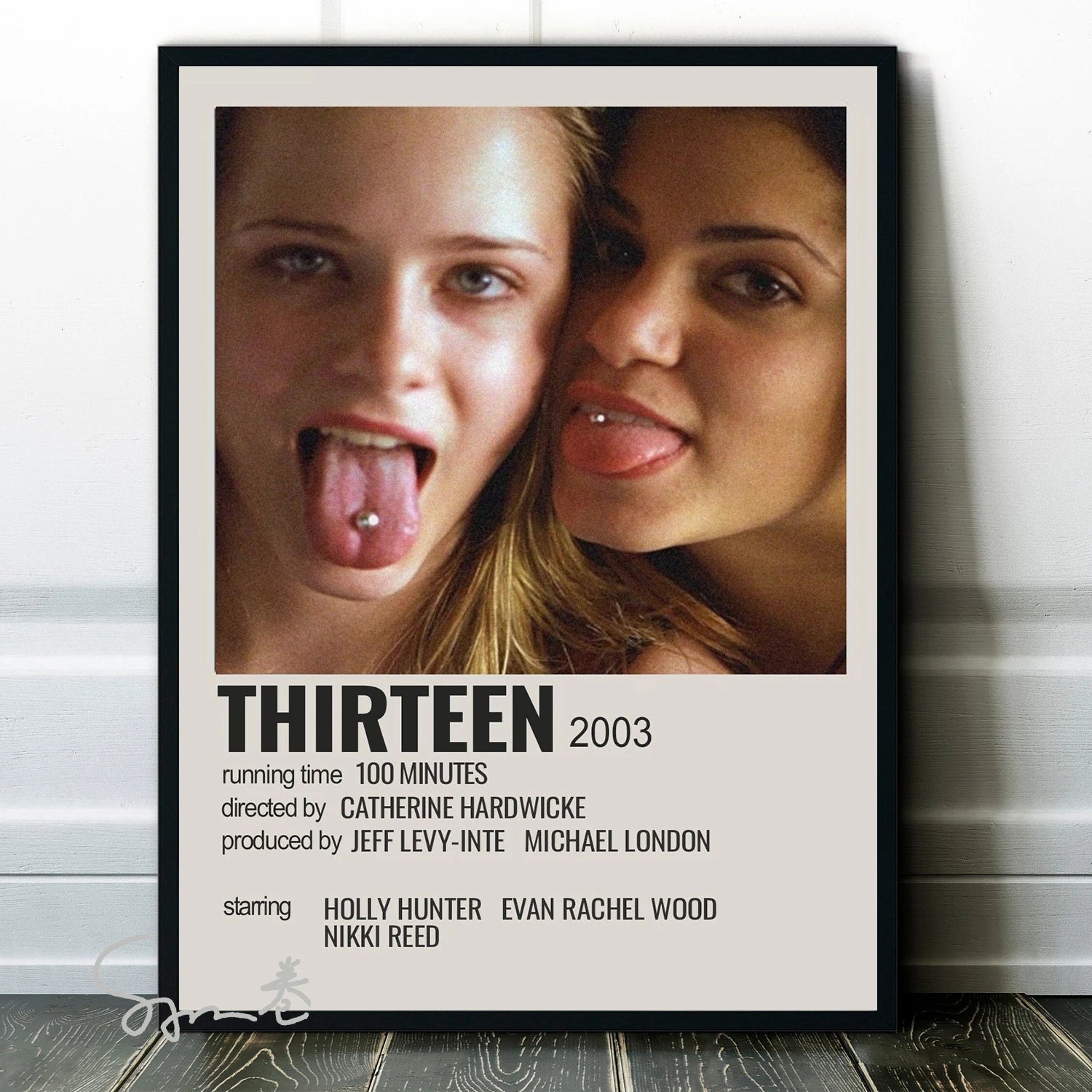 Thirteen Movie Film Poster Canvas Printing Teenage Movie Thirteen Wall Art Decor Home Room Cinema Aesthetic Wall Decoration Gift