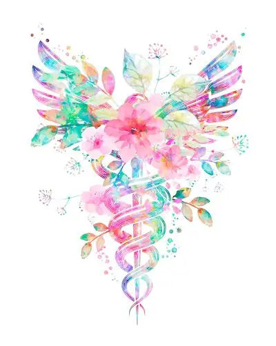 Anatomy Medical Poster Flower Organ Wall Art Canvas Painting Anthropology Educational Picture for Laboratory Doctor's Room Decor