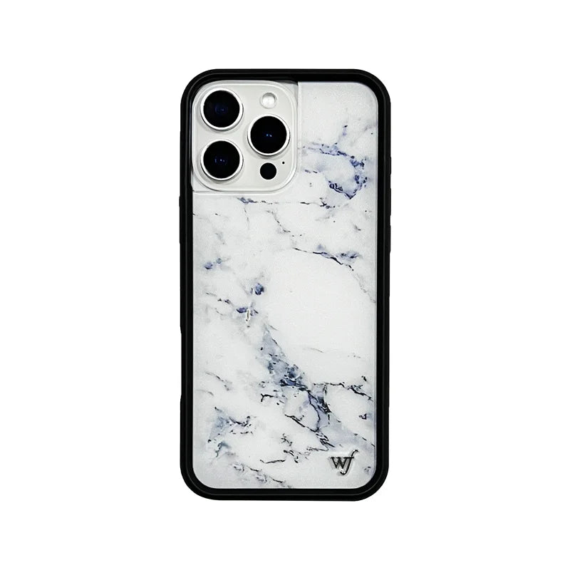 Wildflower Glossy 3D Full Marble Spider Web Pattern Phone Case For iPhone 16 15 14 13 12 Pro Max WF Letter Anti-Fall Hard Cover