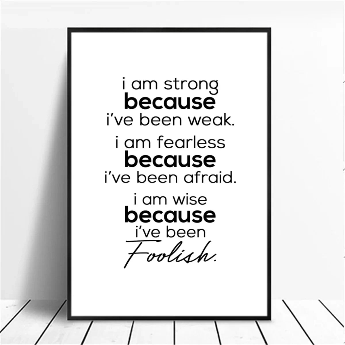 Canvas Painting Positive Energy Phrases Motivational Words Quote Poster Black and White Minimalist Wall Art Pictures Home Decor
