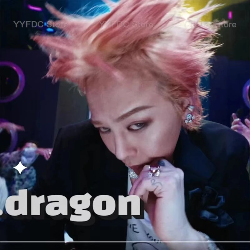 G Dragon Same T Shirt Men Women Cotton Summer Short Sleeve Tee Tops Bigbang G-Dragon Album Übermensch Skull Daisy Print T-shirt