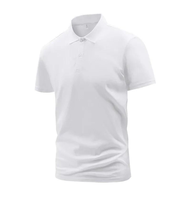 Paris Letter Print Men's Polo Shirt Summer Casual Breathable Comfortable Men Solid Color High Quality Short Sleeve Lapel T-Shirt
