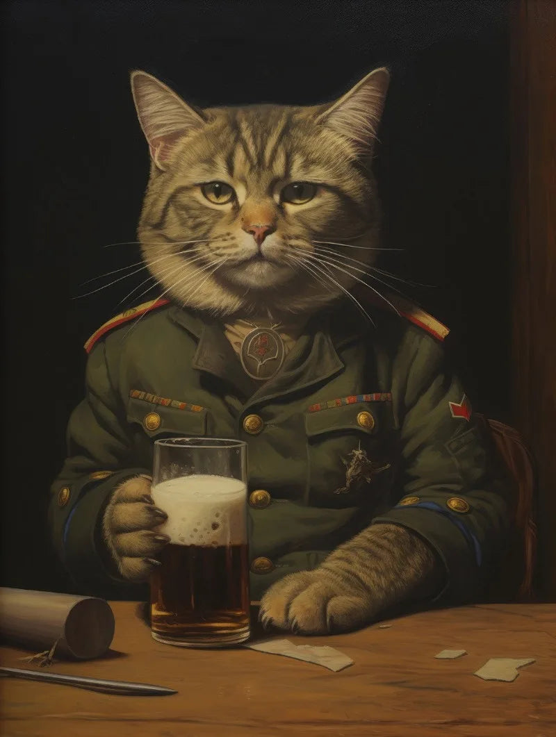 Funny Animals Drinking Beer Cat Koala Dog Poster Print Wall Art Pictures Canvas Painting Living Room Bedroom Home Decor Gift