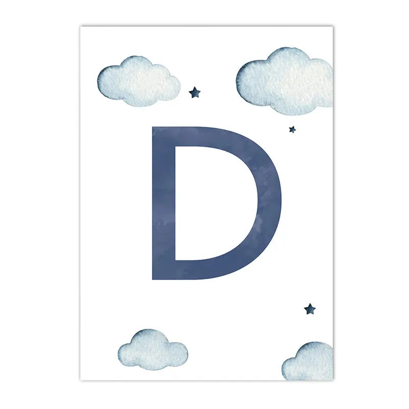 Hot Air Balloon Canvas Poster Custom Name Art Painting Blue Helicopter Plane Print Pictures Nursery Wall Posters Kids Room Decor