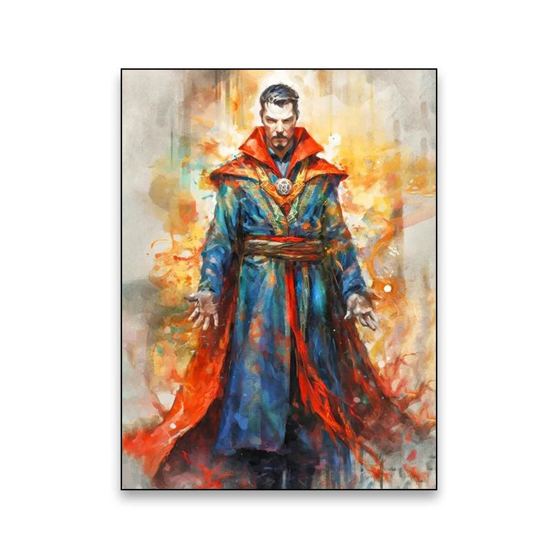 Marvel Movie Art Poster Spider Man Iron Man Deadpool Canvas Painting Classic Anime Character Mural Home Wall Decoration Gift