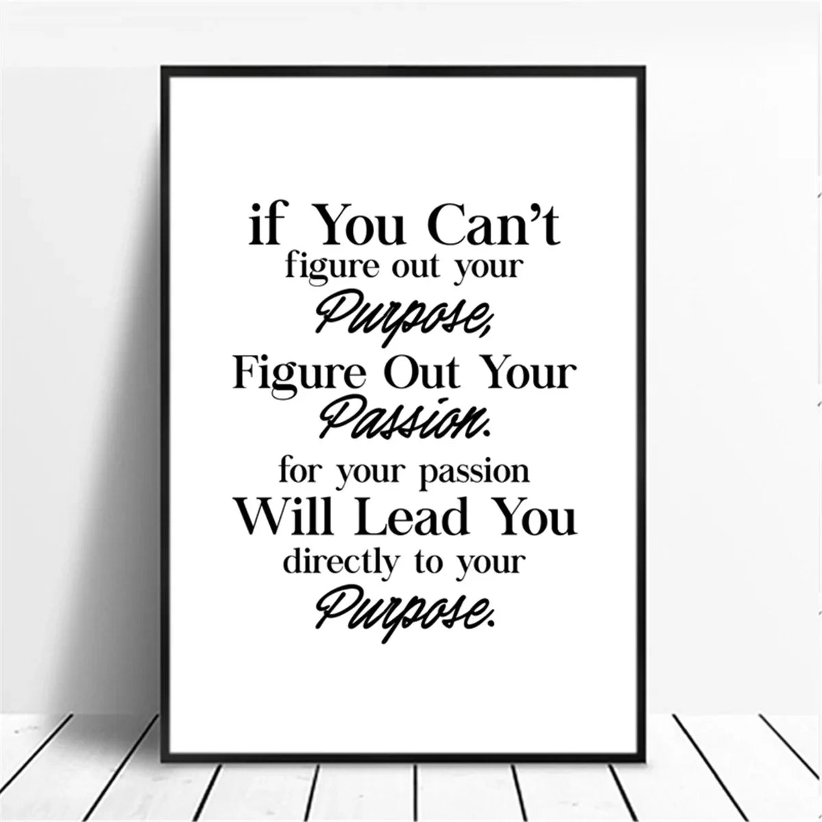Canvas Painting Positive Energy Phrases Motivational Words Quote Poster Black and White Minimalist Wall Art Pictures Home Decor