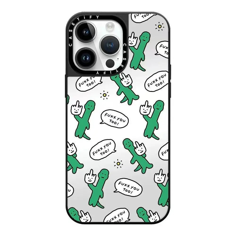 Green Dinosaur Joint Stamp for iPhone 16 pro Max Phone Case Quirky Design Compatible with Apple CASETi