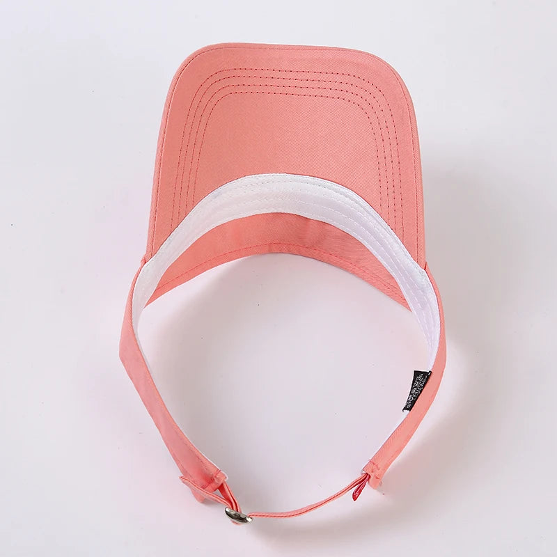 Summer Sun Hats Men Women Cotton Adjustable Visor UV Protection Top Empty Sport Tennis Golf Running Sunscreen Baseball Cap
