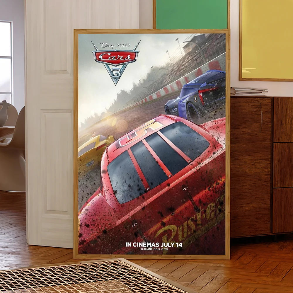 Cartoon C-ars 3 Poster Prints Wall Sticker Bedroom Living Office Home Room Decoration Painting Self Adhesive