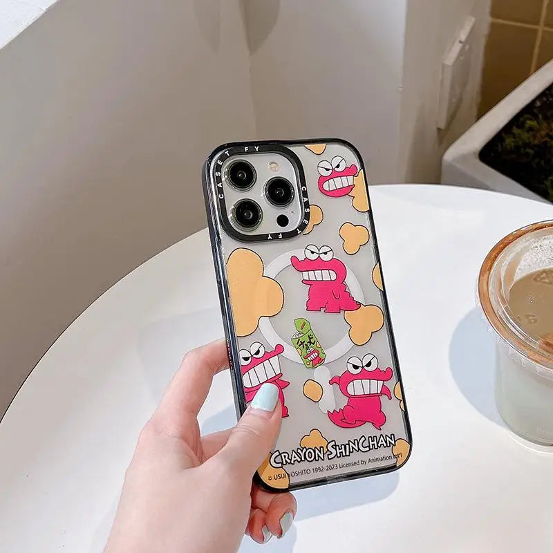 Cute Classic Anime Suitable for Apple iPhone 15 ProMax Magnetic Phone Case 13 Trendy Brand Wireless Charging 14pro