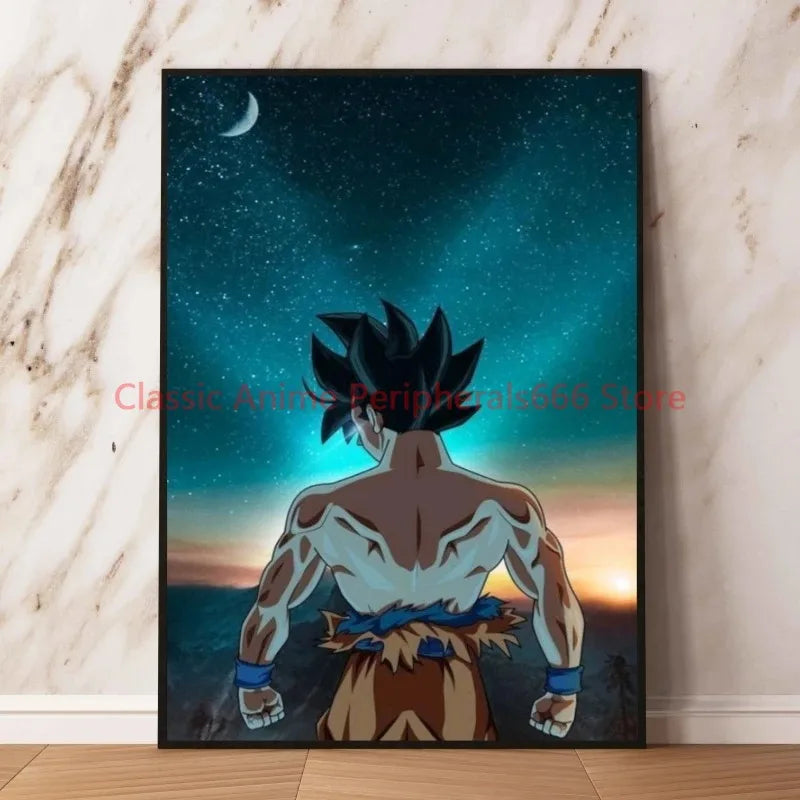 Canvas Wall Art Dragon Ball Goku Aesthetic Poster Room Home Decoration Paintings Hanging Classic Birthday Gifts