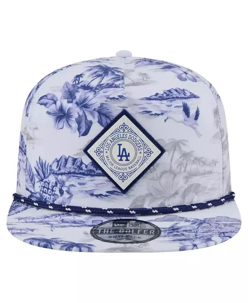 New Era | Men's White Los Angeles Dodgers Printed Island Golfer Snapback Hat