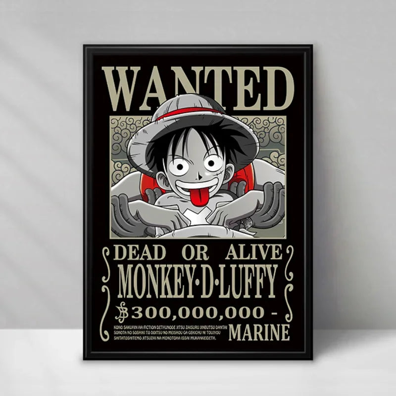 New Bandai Japanese Animation One Piece Bounty Order HD Poster Hanging Painting Mural Gaming Room Living Room Decoration Paintin