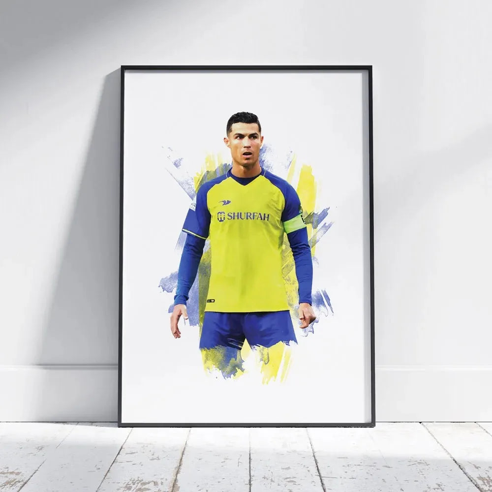 Portugal Super Football Star C-CR7 Poster Prints Motivational Quotes Canvas Painting Soccer Fans Room Decor No Frame