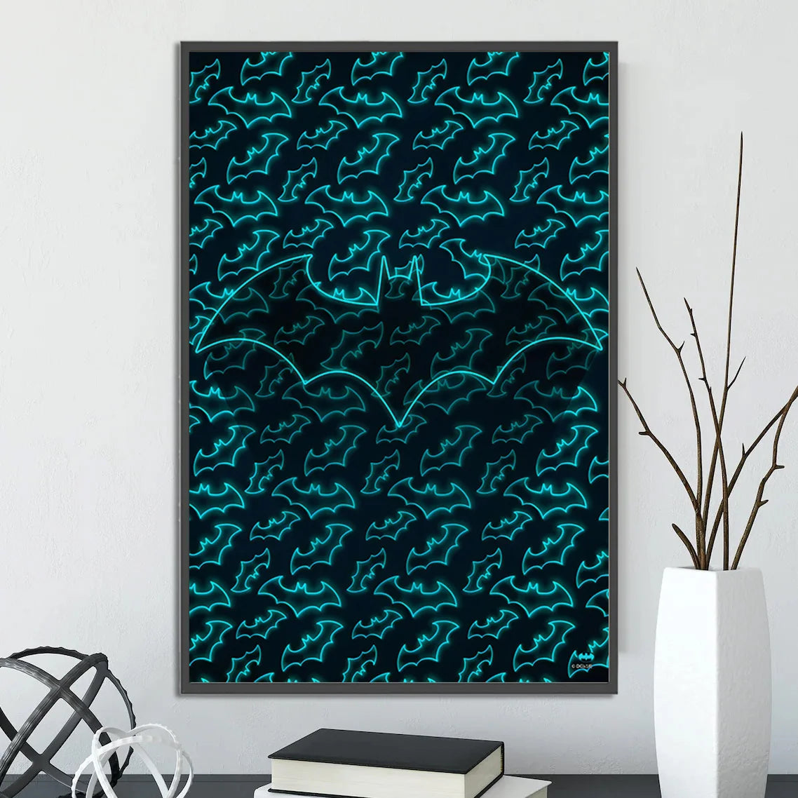 DC Superman Logo Self-adhesive Poster Movie Wallpaper Figures Home Decoration Painting Wall Art Batman Room Decor Kids Gift
