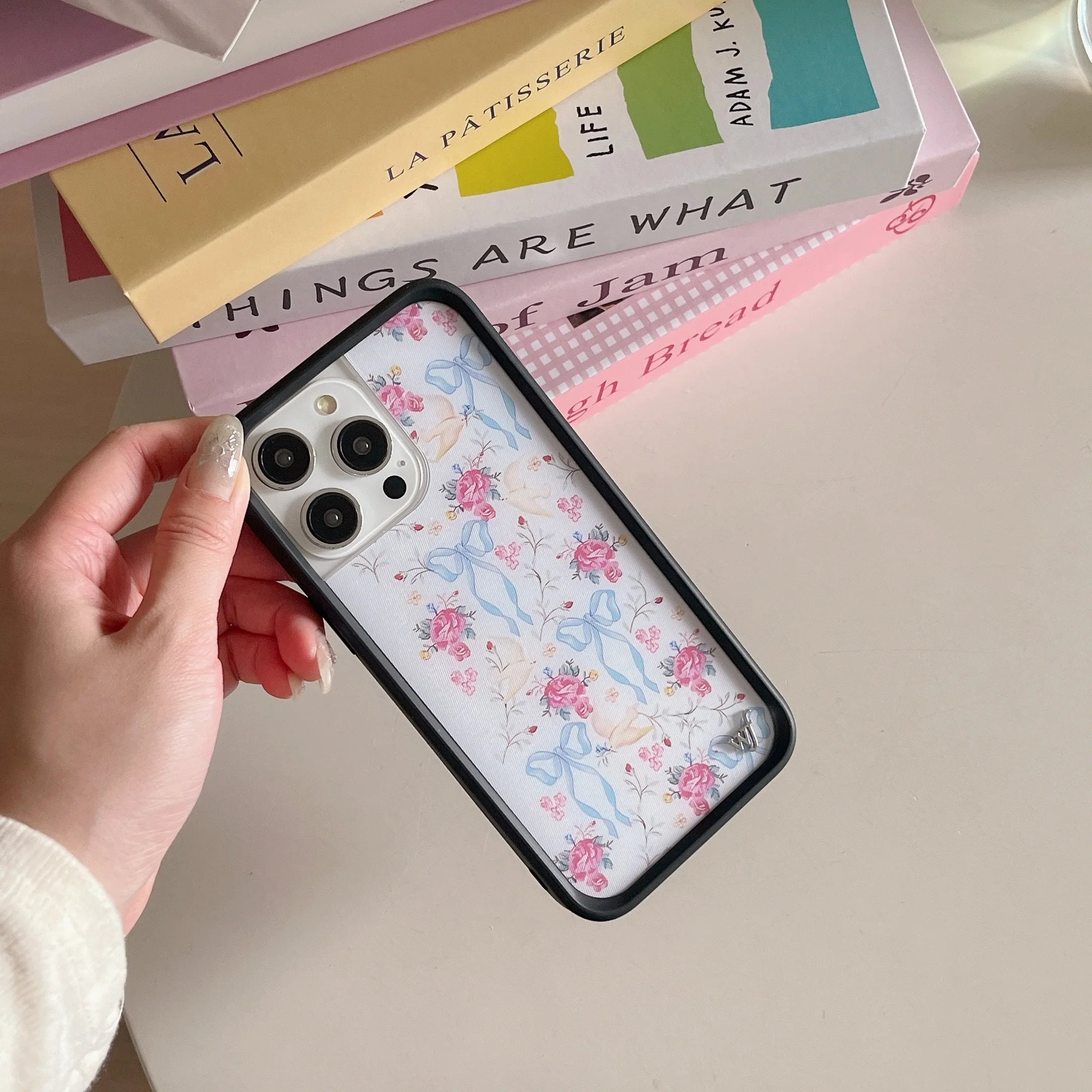Wildflower 3D Heart Love Flower Cherry Cake Case For iPhone 15 14 13 12 16 Pro Max WF Fashion Girl Bow Ballet Dance Shoes Cover