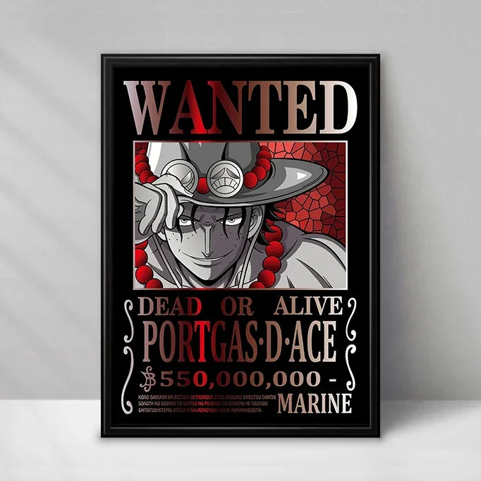 New Bandai Japanese Animation One Piece Bounty Order HD Poster Hanging Painting Mural Gaming Room Living Room Decoration Paintin