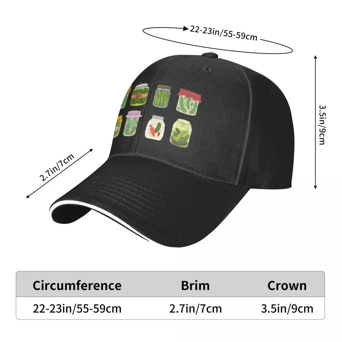 Pickles Baseball Cap dad hat Sunhat Uv Protection Solar Hat New In The Hat Mens Hats Women's
