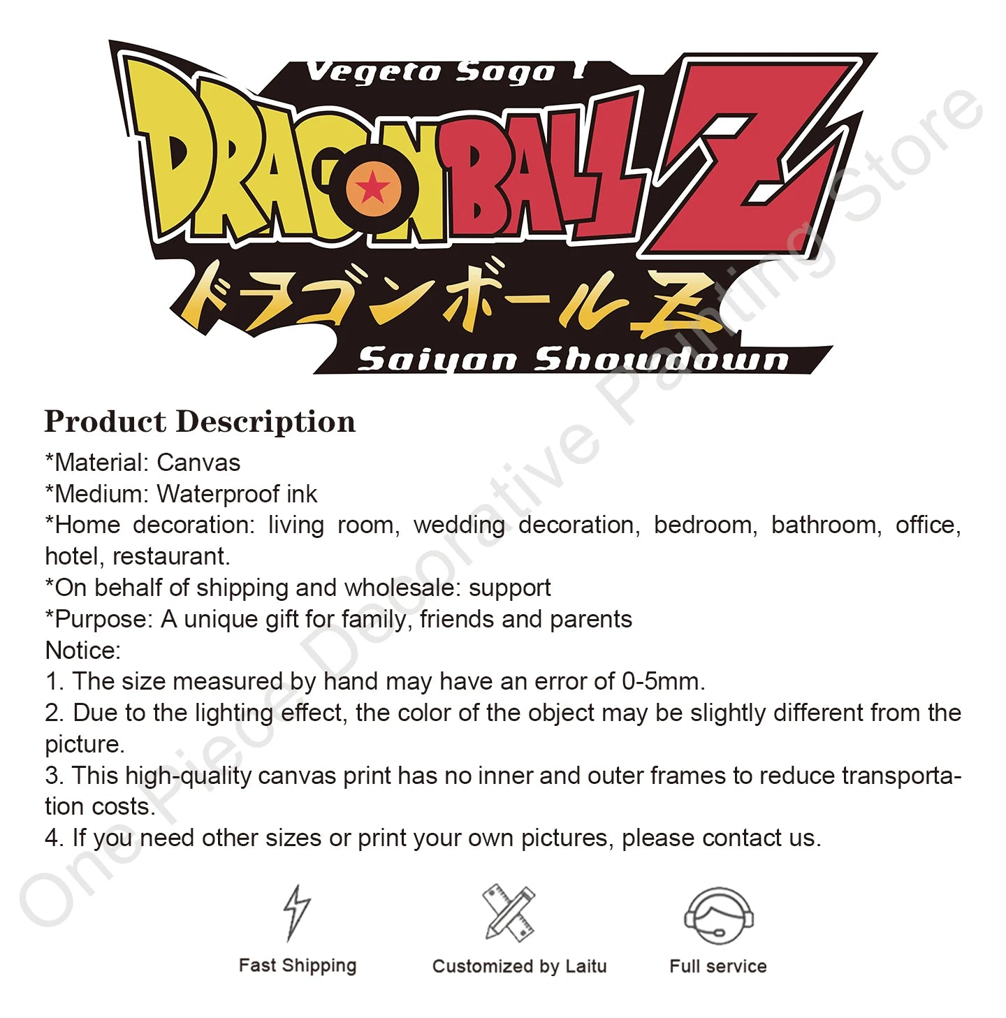 Bandai Classic Anime Retro Dragon Ball HD Poster Goku Gohan Vegeta Piccolo Friza Canvas Painting Print Wall Art Children Gift