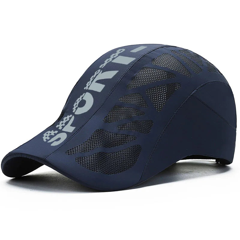 Men Visors Summer Quick Drying Waterproof Snapback Peaked Cap Women Sun Hat Letter Printing Kpop Fashion Breathable Adjustable