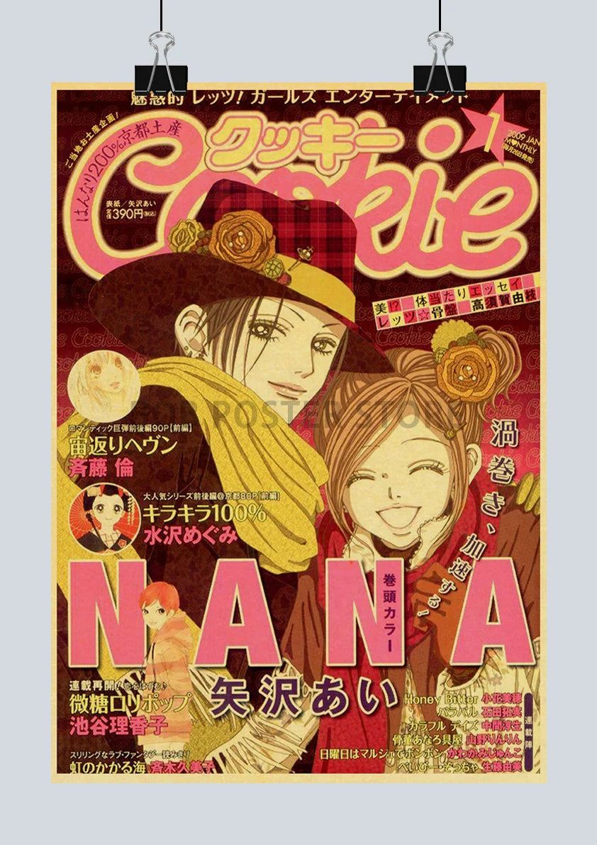 Japan Anime NANA Posters Retro Kraft Paper Sticker Poster 2021 Arrivals Bar Cafe Decor Nostalgia Gift Funny Prints Wall Painting