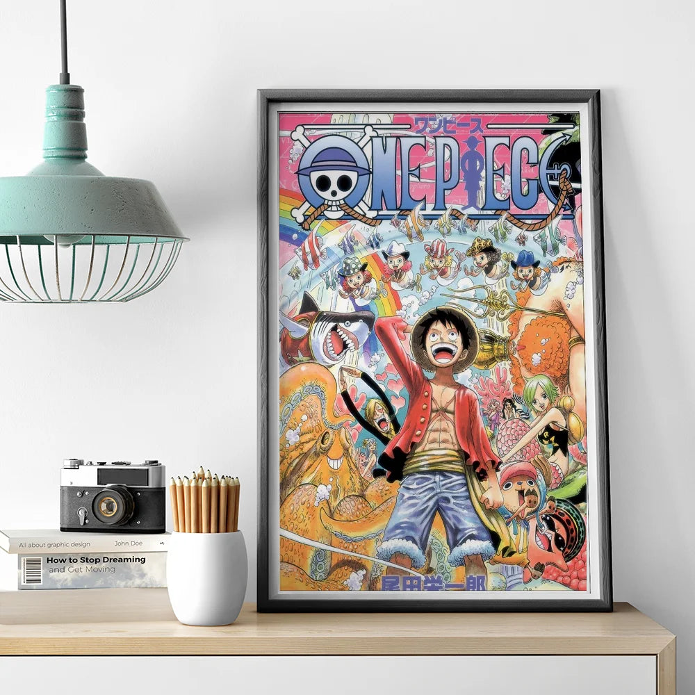 1pc One Piece Poster HD Posters Home Room Bar Cafe Decor Art Wall Painting Picture