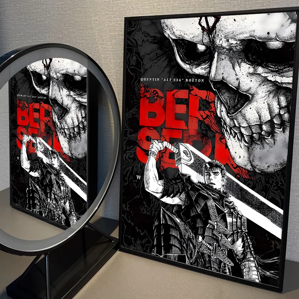 Amine BERSERK Poster Home Furnishing Highend Kraft paper Poster Wall Painting Study Home Living Room Decoration