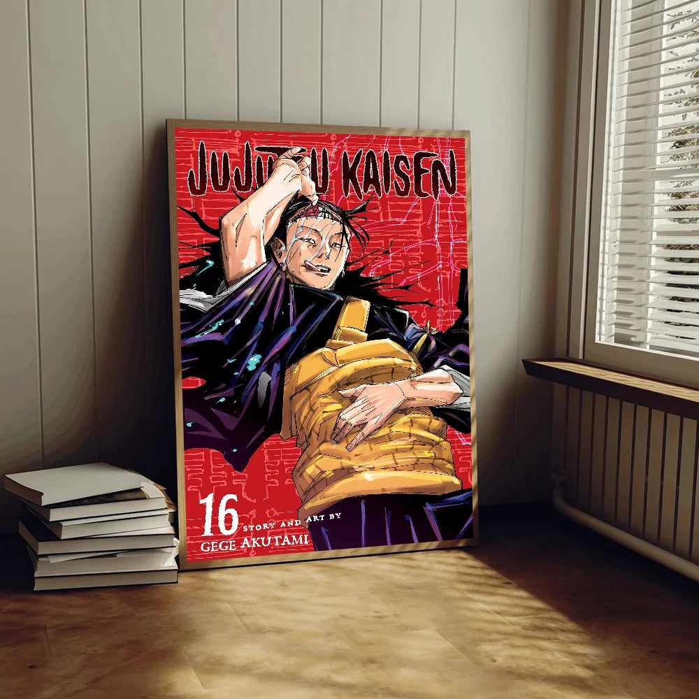Jujutsu Kaisen Anime Anime Posters Sticky HD Quality Wall Art Retro Posters for Home Kawaii Room Decor