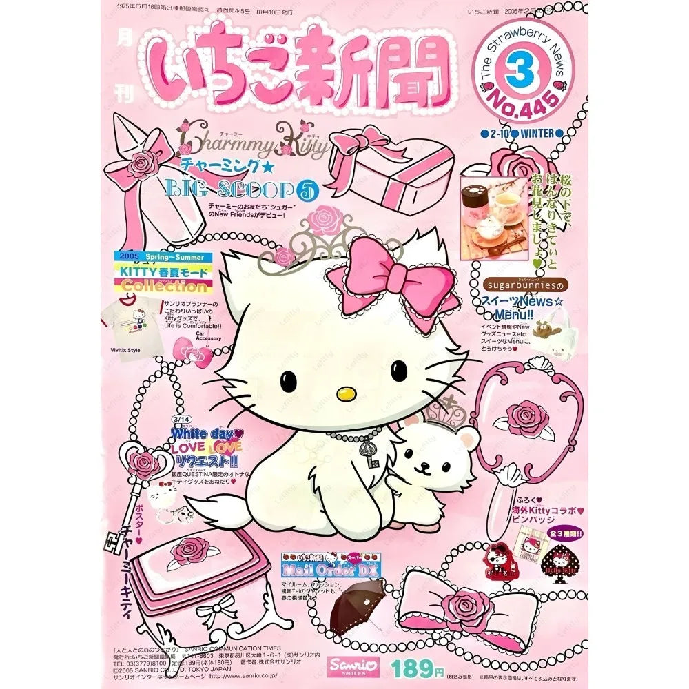 Cute Hallokitty Cinnamoroll Kuromi Poster Sticky Wall Art Printing Waterproof Home Living Bed Room Bar Aesthetic Decor