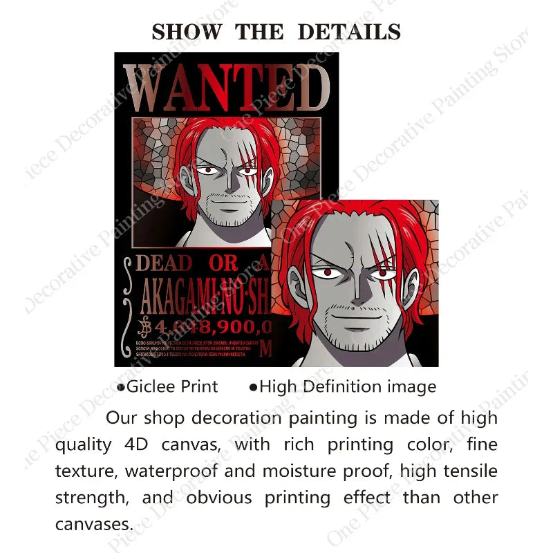 New Bandai Japanese Animation One Piece Bounty Order HD Poster Hanging Painting Mural Gaming Room Living Room Decoration Paintin