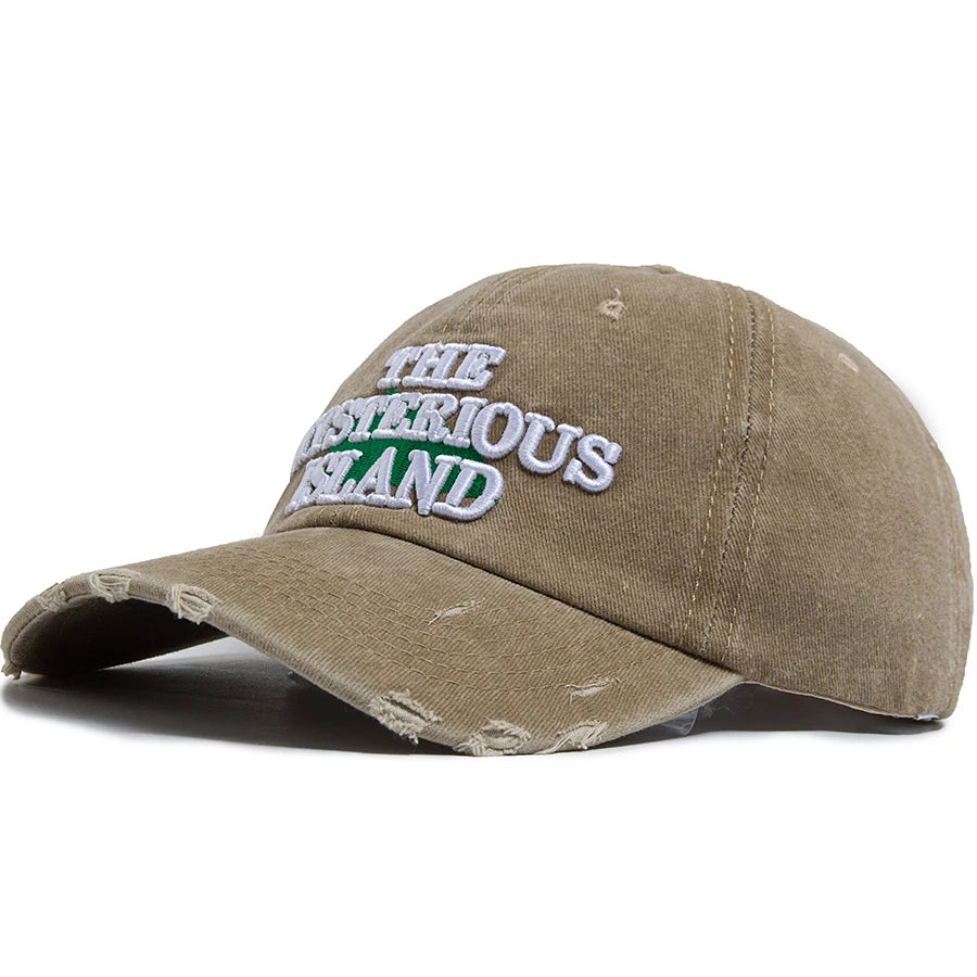 The Mysterious Island Letter Baseball Cap For Men Cotton Fashion Casual Snapback Women Vintage Hat Visor Hip Hop Caps Unisex
