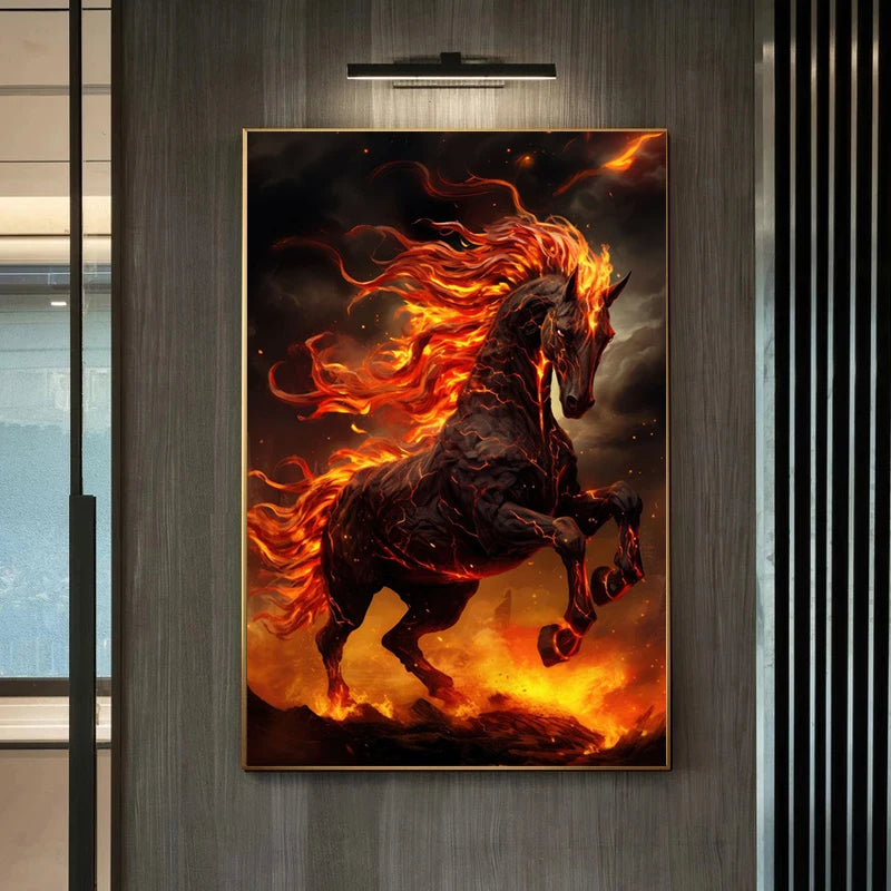 Fantasy Horses Poster Magic Natural Animals Fantasy Prints Canvas Painting Wall Art Pictures Home Living Room Modern Decoration