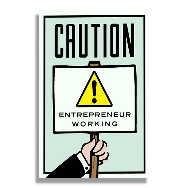 Monopoly Millionaire Money Canvas Decorative Painting Motivational Quote Art Poster Cartoon Figure Mural Home Wall Decor Picture