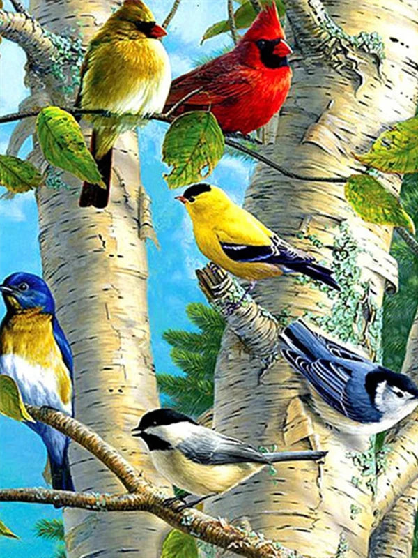 The Bird On The Branch Personality DIY Full Drill Diamond Decorative Painting