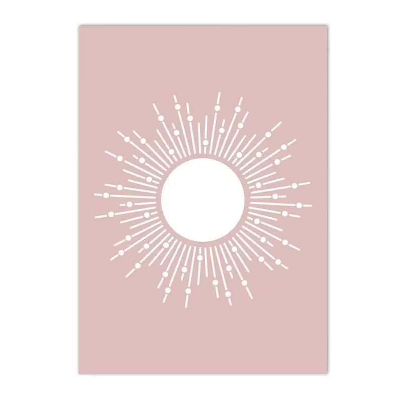 Pink Heart Nursery Poster Sun Daisy Butterfly Rainbow Wall Art Canvas Painting Personalized Name Print Pictures Girl Room Decor