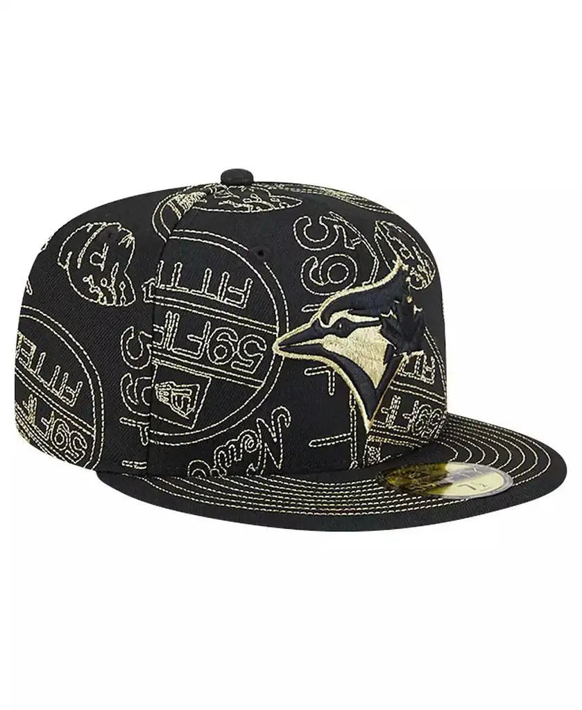 New Era | Men's Black Toronto Blue Jays 59FIFTY Day Allover Fitted Hat